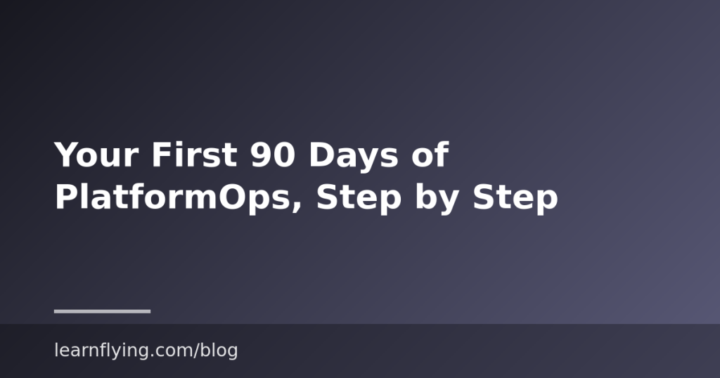 Your First 90 Days of PlatformOps, Step by Step